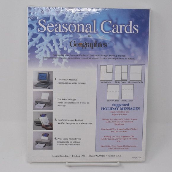 VTG Geographics 18 Colorful Christmas Tree Note Cards Envelopes Sealed Acid Free - Picture 4 of 7